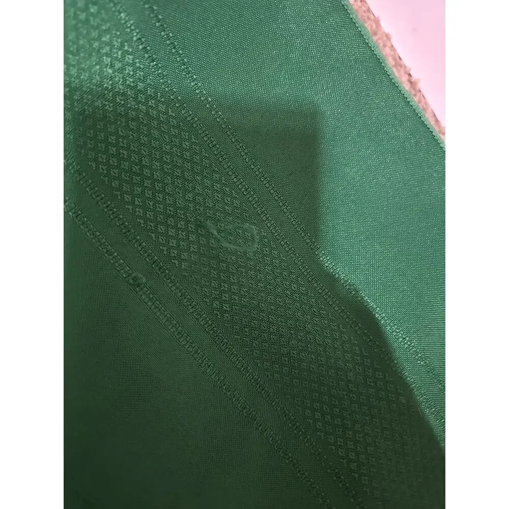 Vtg Green Striped Retro‎ Classic Kitchen Dining Decor Oval Tablecloth 82
